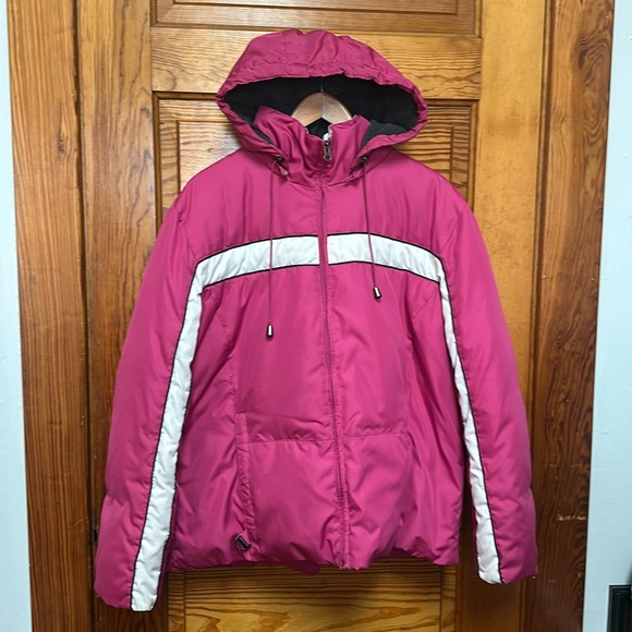 Covington Pink with white stripe size XL winter coat - Picture 1 of 16